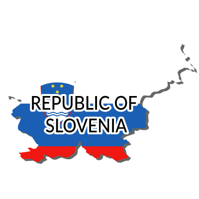 スロベニア共和国無料フリーイラスト｜英語・国旗付